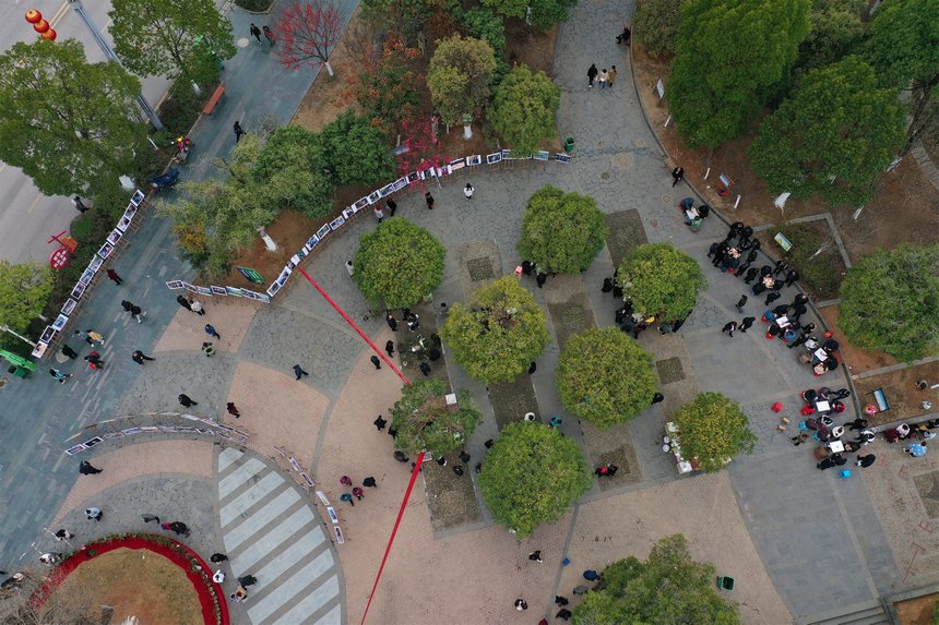 劍河縣舉行的迎春蘭花展活動現場。