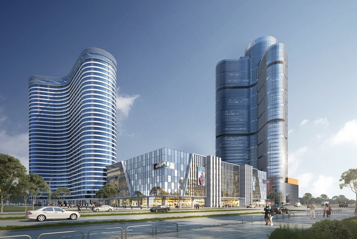 由八建集團承建的蘇州龍之夢大酒店效果圖。八建集團供圖