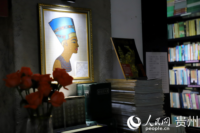 “也閑書局”一角。人民網 顧蘭云攝  