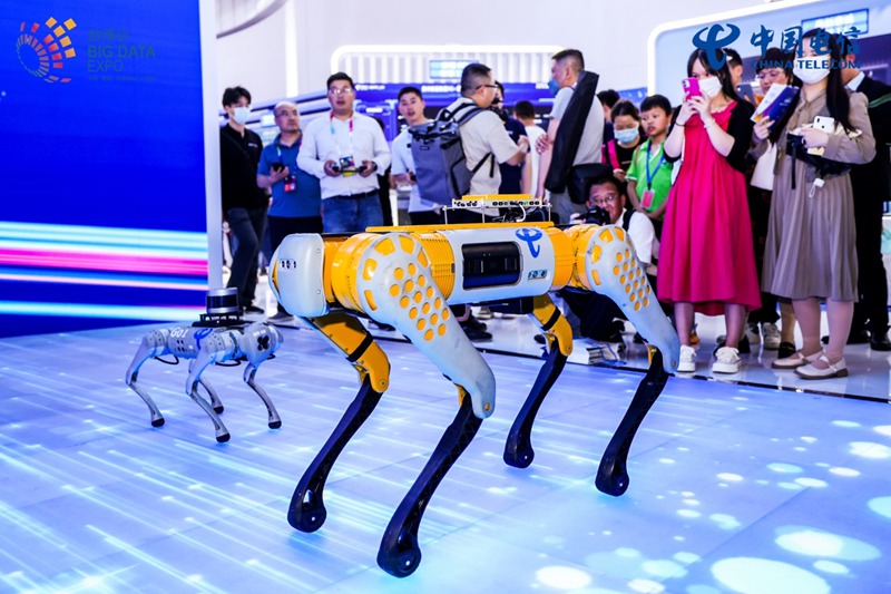 中國電信攜“云”精彩亮相2023數博會。