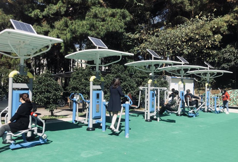 3、金陽街道松園社區智能健身驛站。