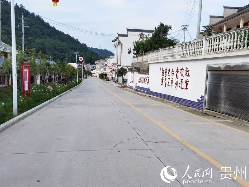 干凈整潔的村莊道路。人民網 王秀芳攝