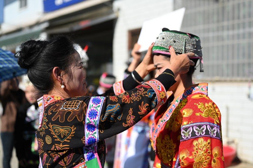 苗族跳花活動現場。