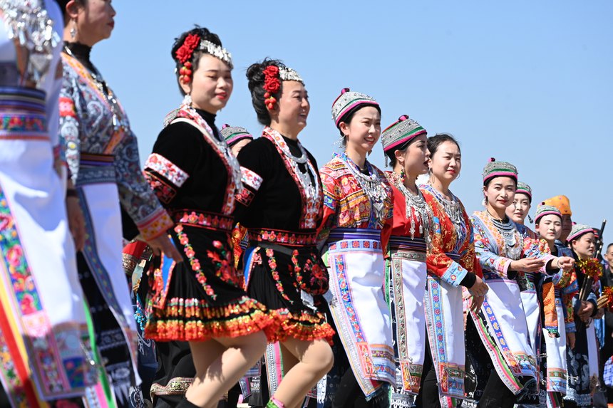 苗族跳花活動現場。