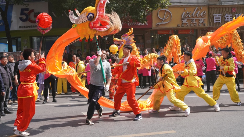 舞龍隊伍。