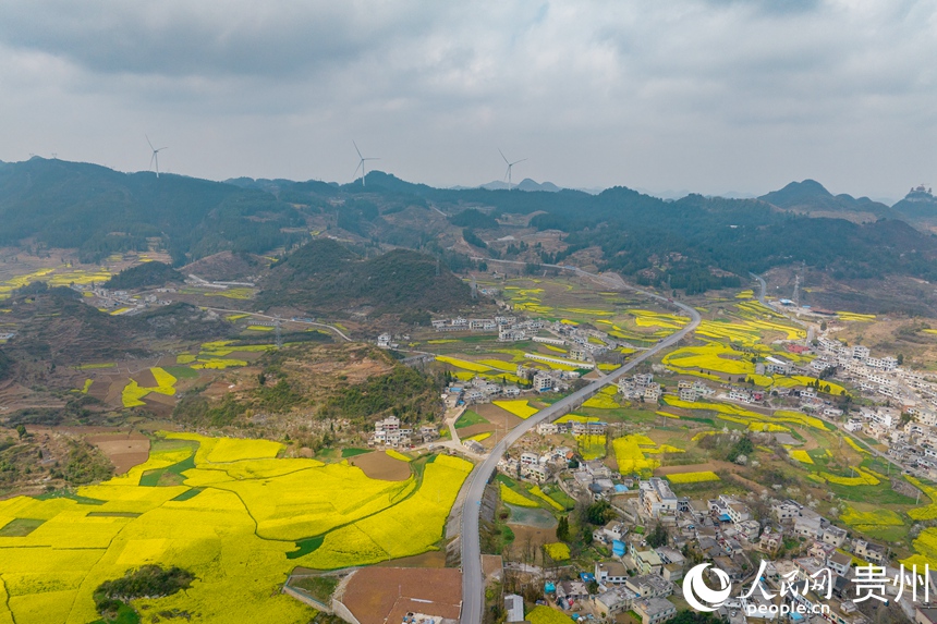 村寨、民居、鄉村公路交織如畫。人民網記者 涂敏攝