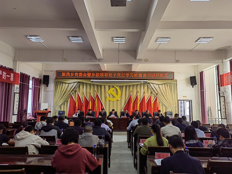 聚鳳鄉黨委會暨鄉級領導班子黨紀學習教育讀書班開班式。