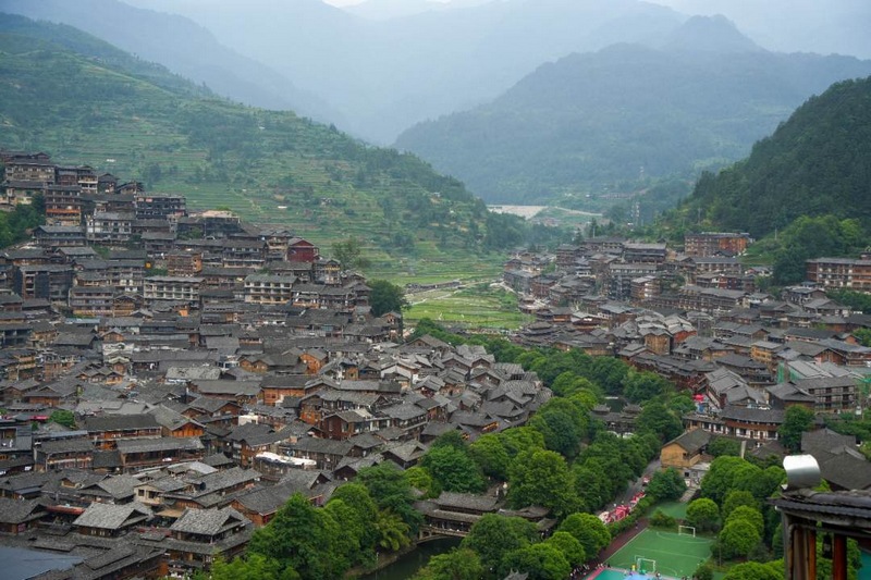 苗寨景色。姚晶權攝