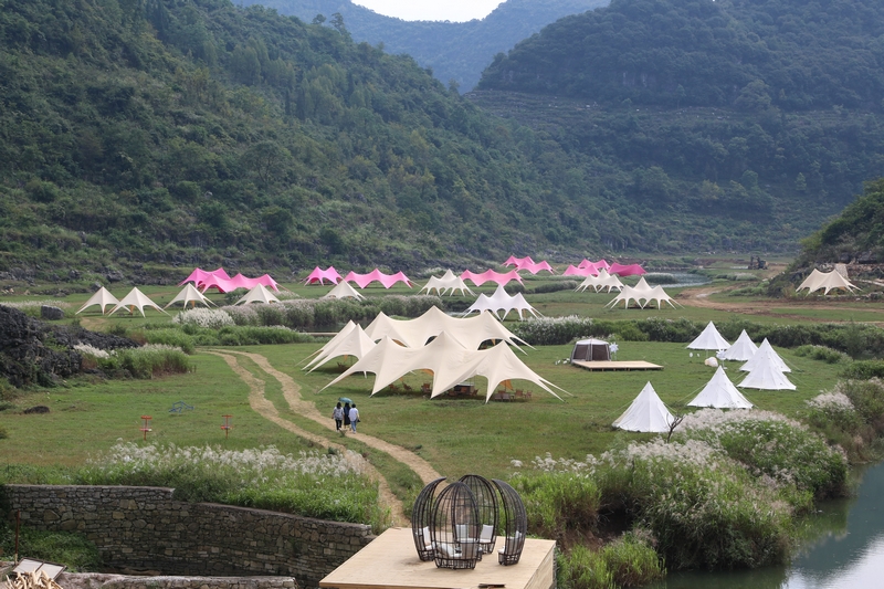 飛龍谷度假區露營基地一隅。張宇攝