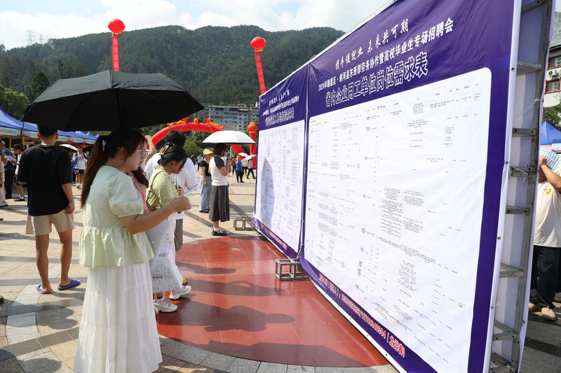 求職者在看招聘信息。