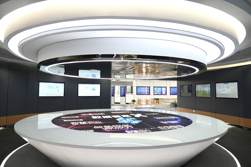 展廳內展示了多個數據專區功能。汪燕 攝