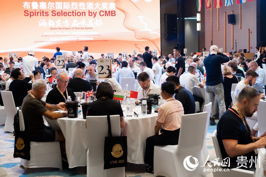 2024（貴州·仁懷）布魯塞爾國際烈性酒大獎賽現場。人民網記者 涂敏攝