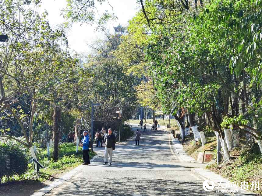 公園內休閑放松的市民游客絡繹不絕。人民網記者 王秀芳攝