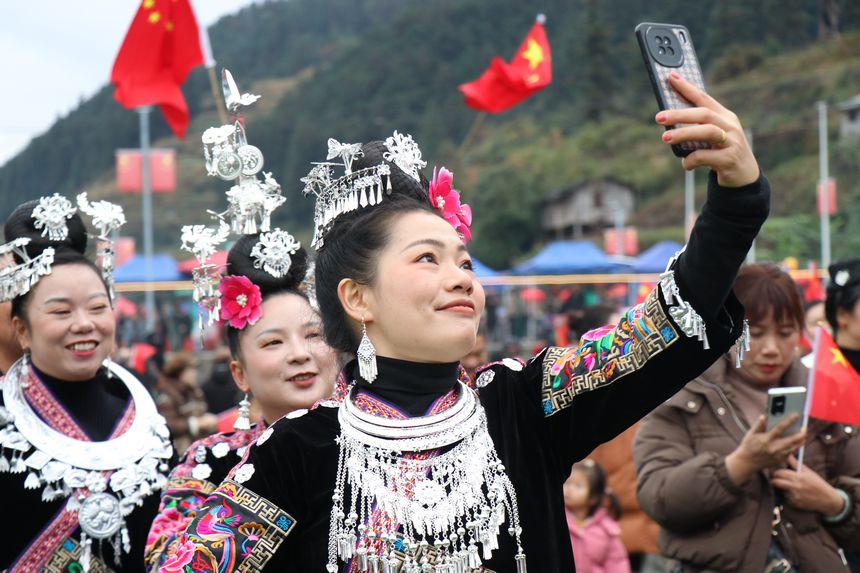 2024黎平·中國侗年蓋寶侗寨分會場系列活動參演隊伍。王芳芳攝