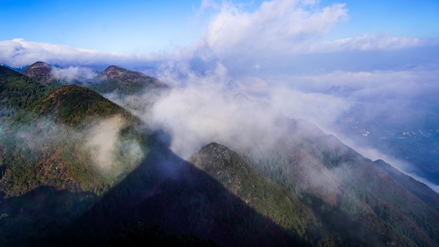 1月1日，貴州省六盤水市鐘山區梅花山度假公園。