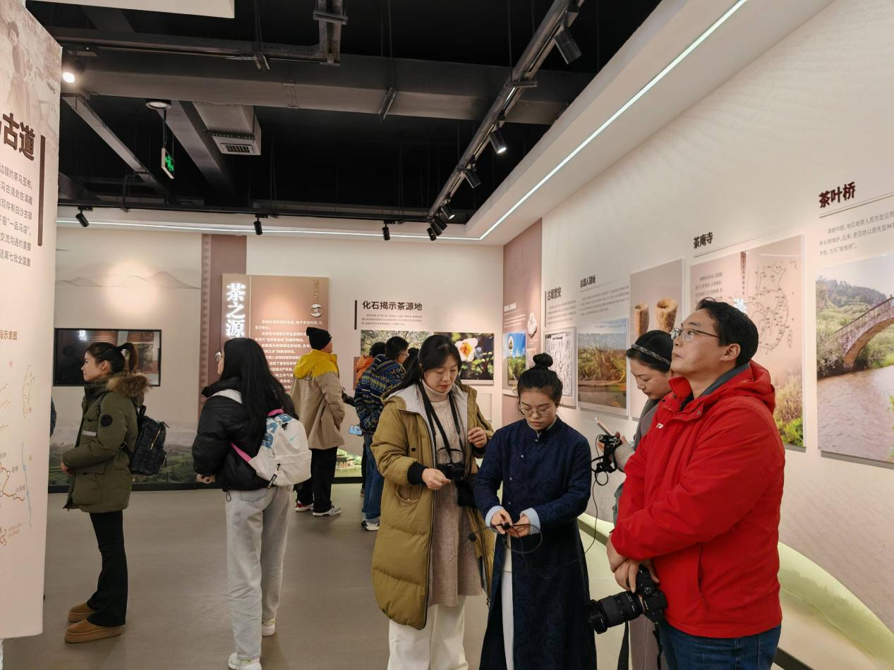 采風團參觀了解普安茶歷史。