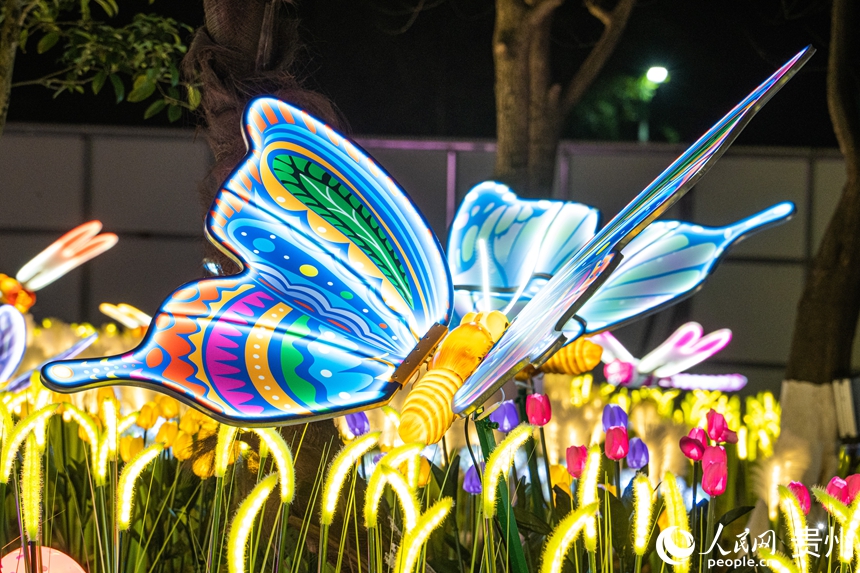 2025觀山湖春節燈會廟市現場。人民網陽茜攝