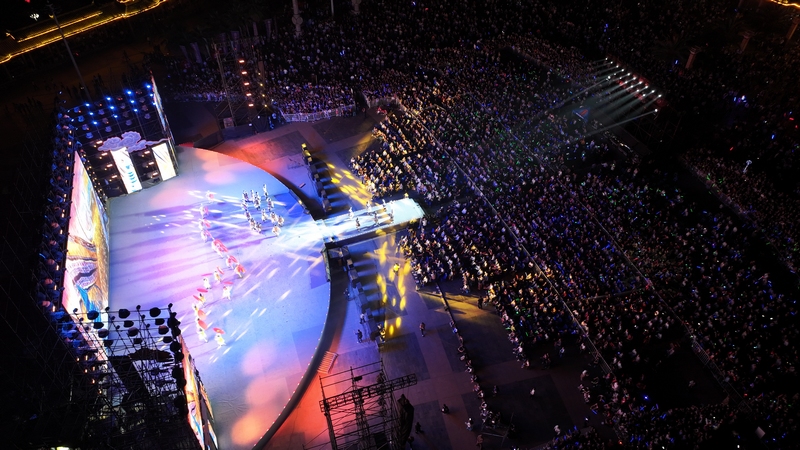 航拍2025年臺江苗族姊妹節開幕式。邰光政攝