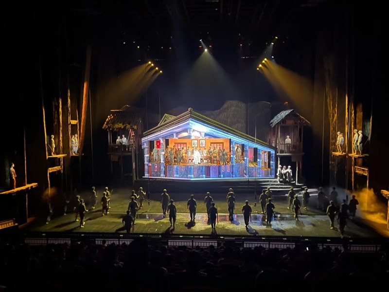 紅色主題演藝現場。