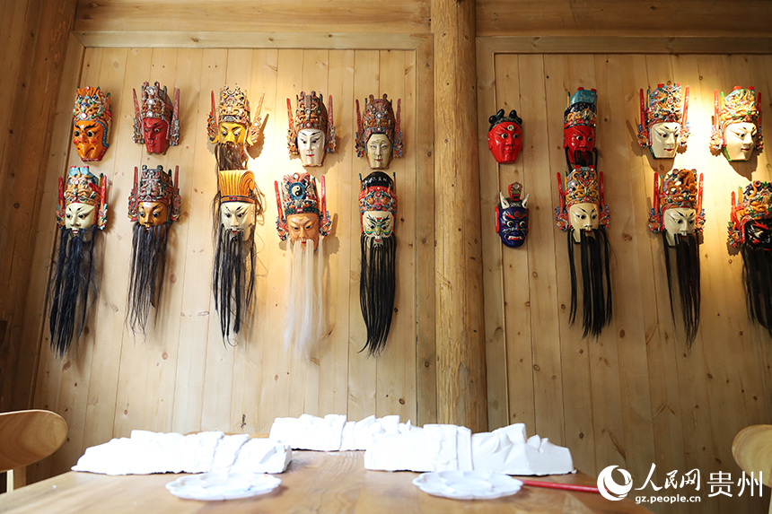 地戲面具。人民網 李麗萍攝