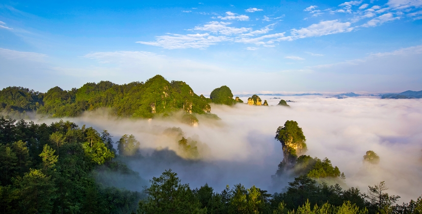 云臺山。 磨桂賓攝