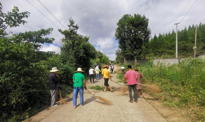 對房前屋后雜物、道路沿線垃圾開展“拉網式”清理。