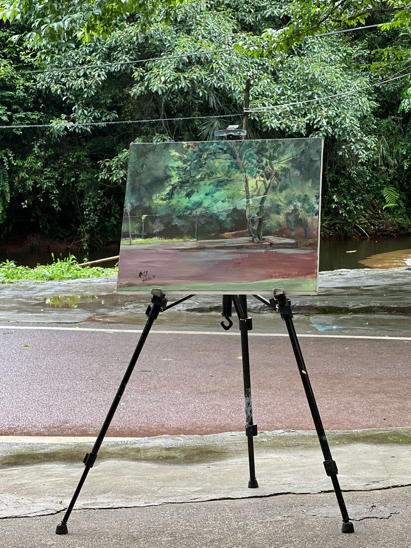 采風作品，定格丹霞谷一隅的清新景致。習水縣融媒體中心供圖