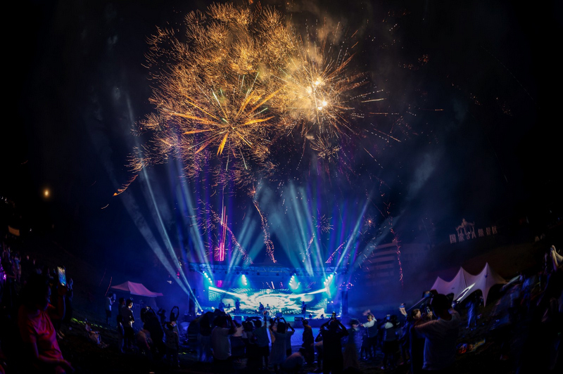 派對煙花秀。查姜維攝