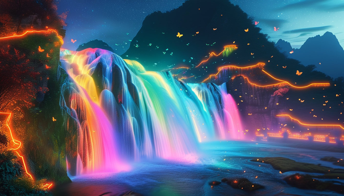 AI穿越夢幻黃果樹 體驗奇妙之旅。