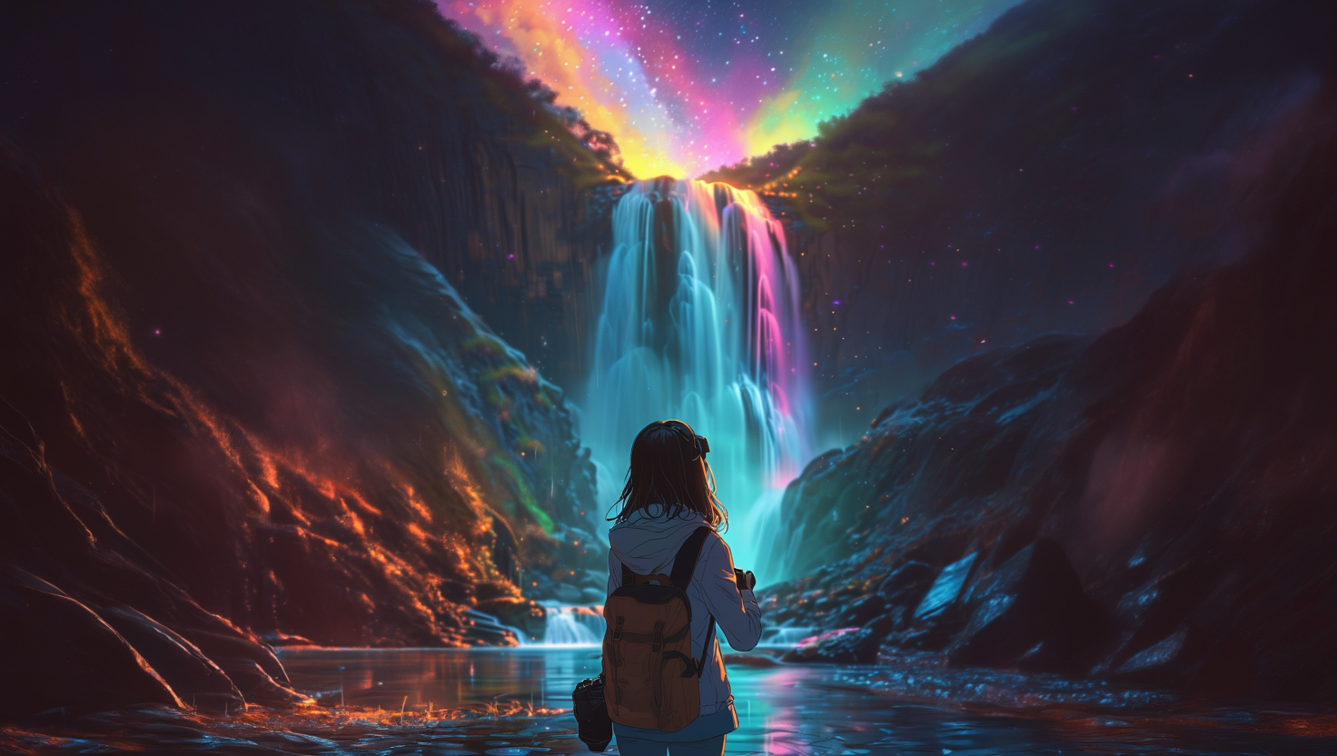 AI穿越夢幻黃果樹 體驗奇妙之旅。