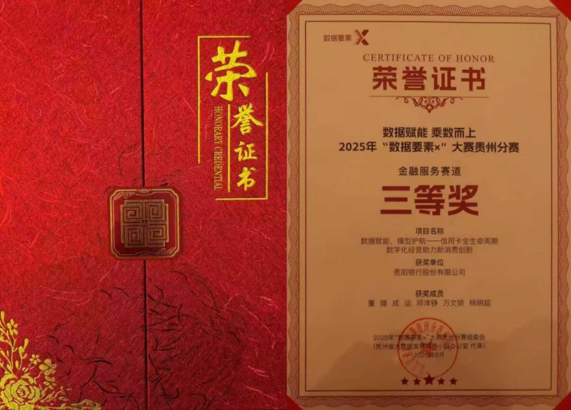 獲獎證書。