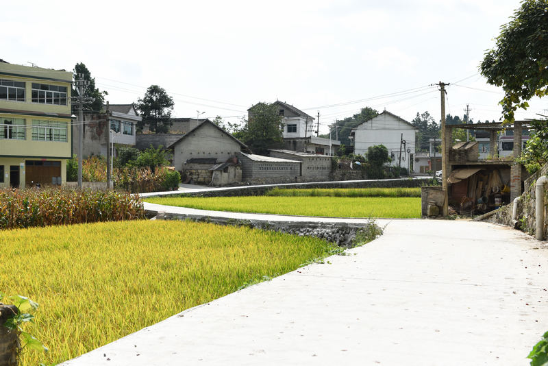 2025年9月4日，貴州省黔西市甘棠鎮大錫社區林角塘修復好的道路。