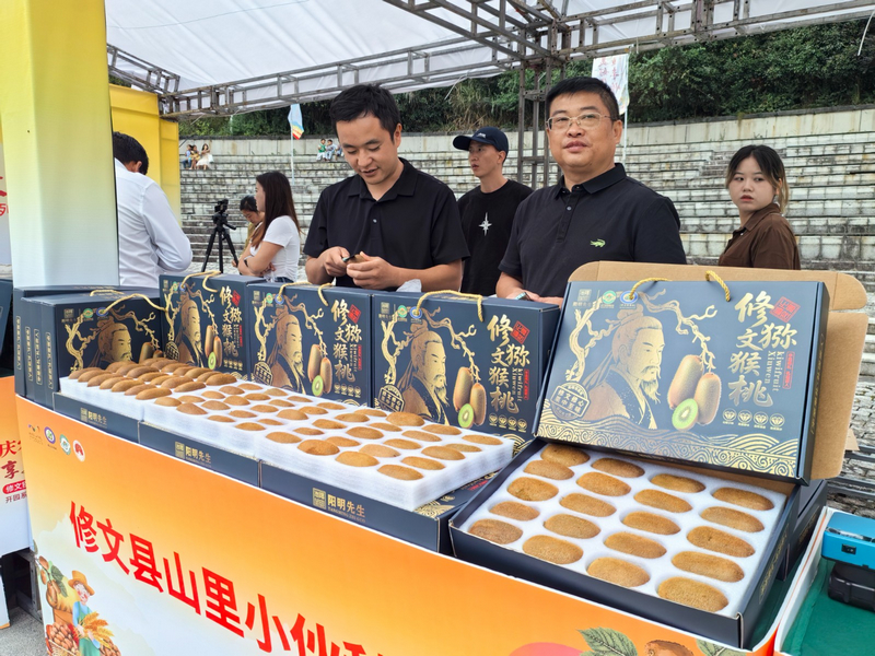 修文獼猴桃展示區。王曉亞攝