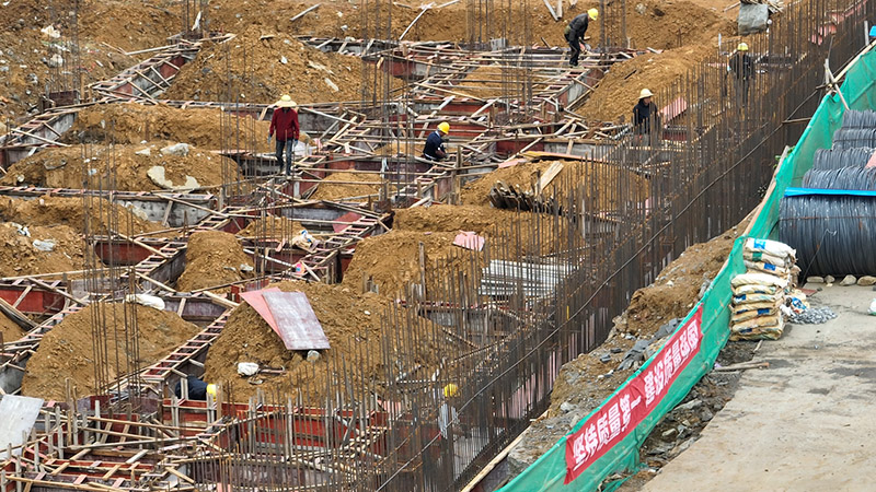 金沙農業糧食倉儲建設項目建設現場。