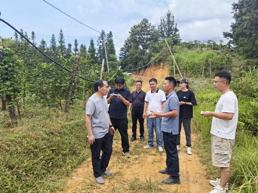 駐村工作隊邀請專家到村指導百香果產業發展。