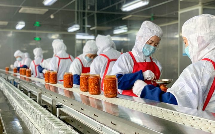 位于遵義市的辣椒加工生產線。遵義市農業農村局供圖
